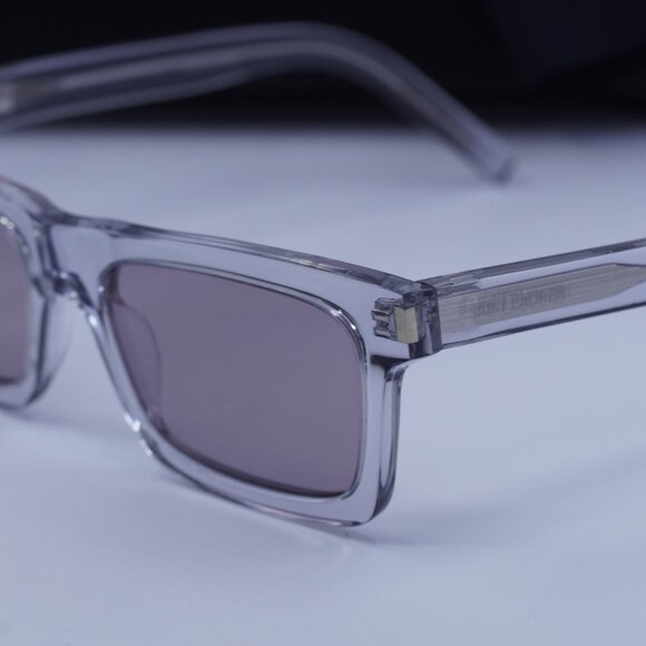 Saint Laurent SL461 BETTY 013 Rectangle Sunglasses - Grey/Violet - Picture 2 of 12